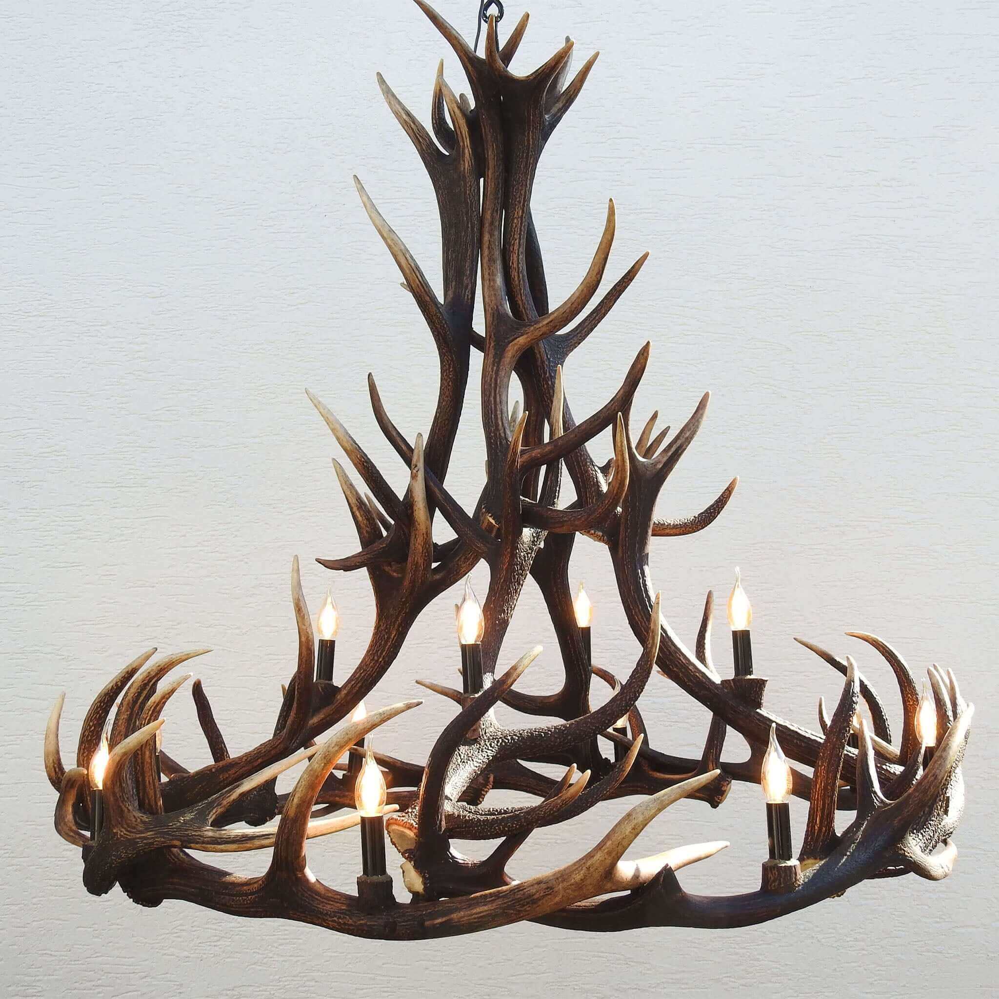 Real large antler chandelier.