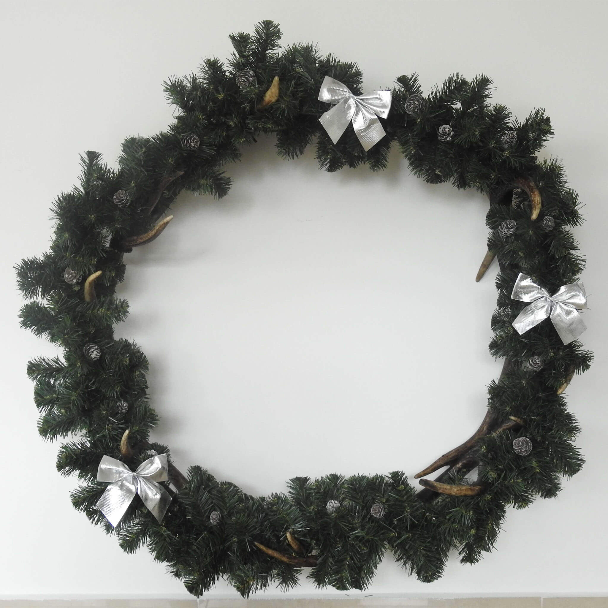 Antler Christmas wreath.