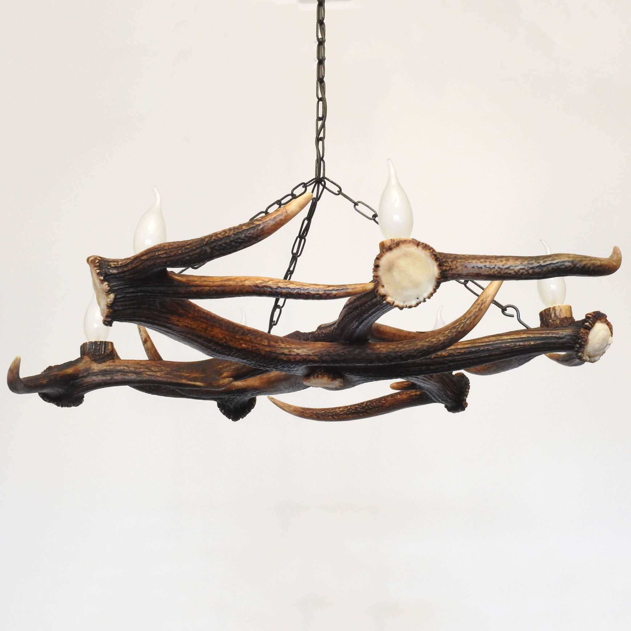 Elk antler chandelier.