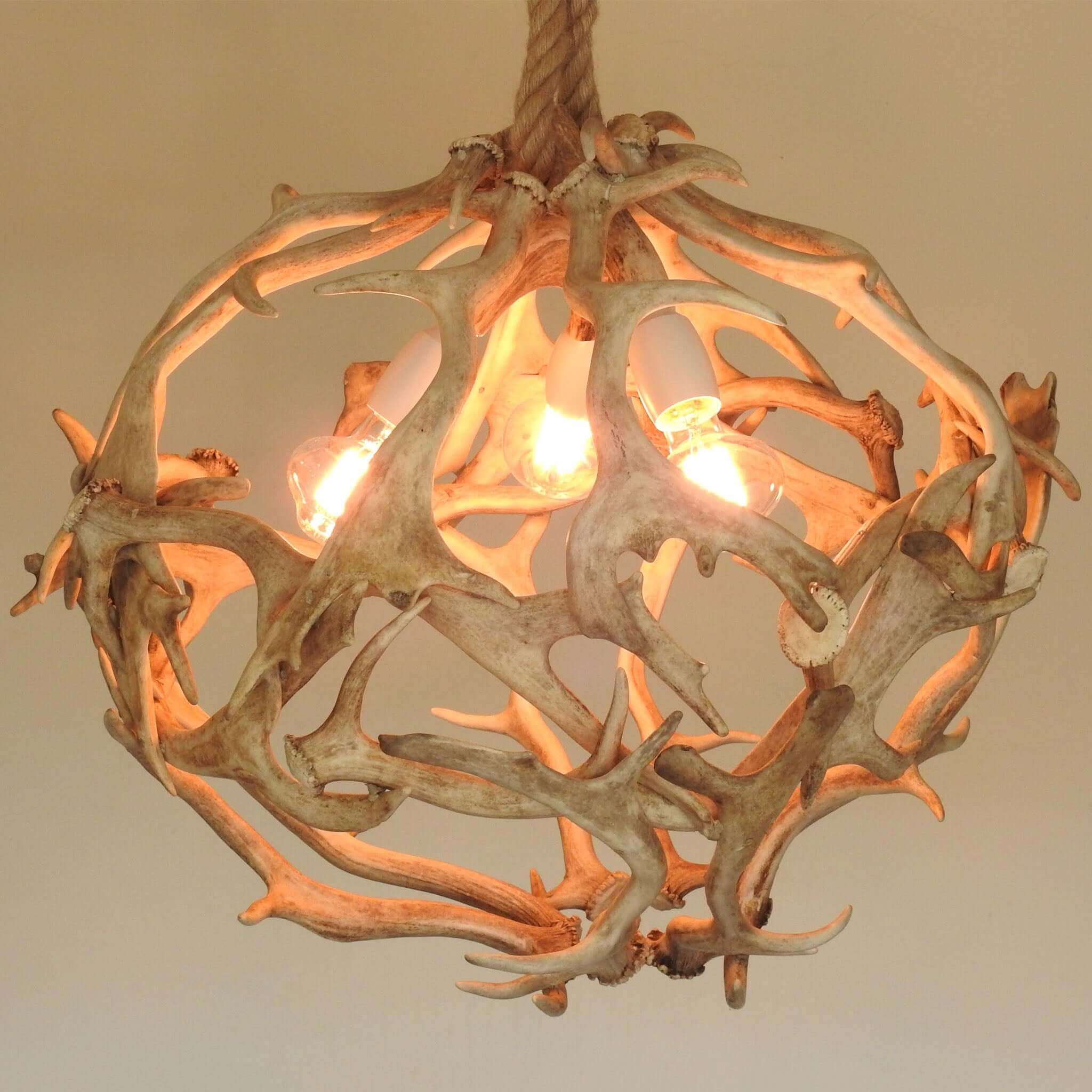 Fallow deer antler chandelier for table.
