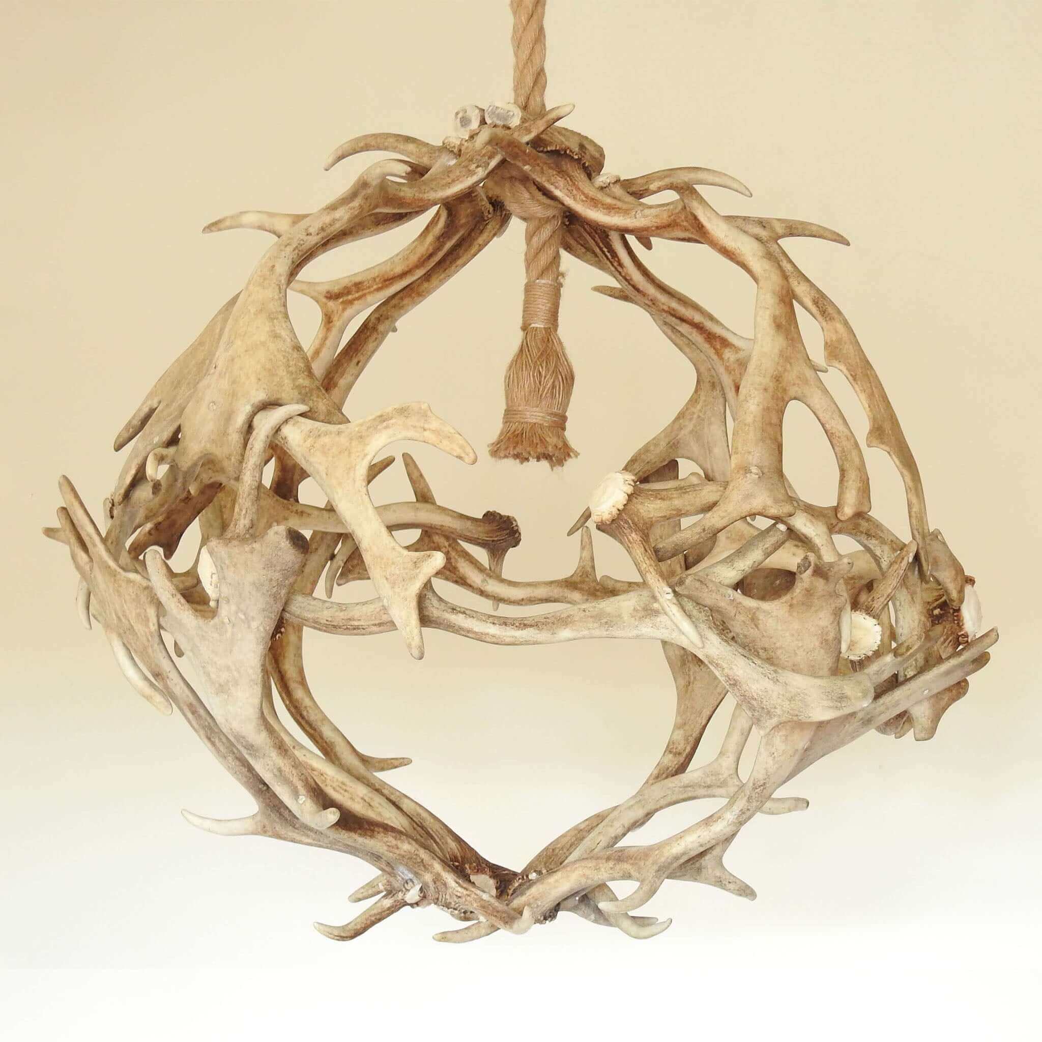 Real 1 light antler pendant lamp.
