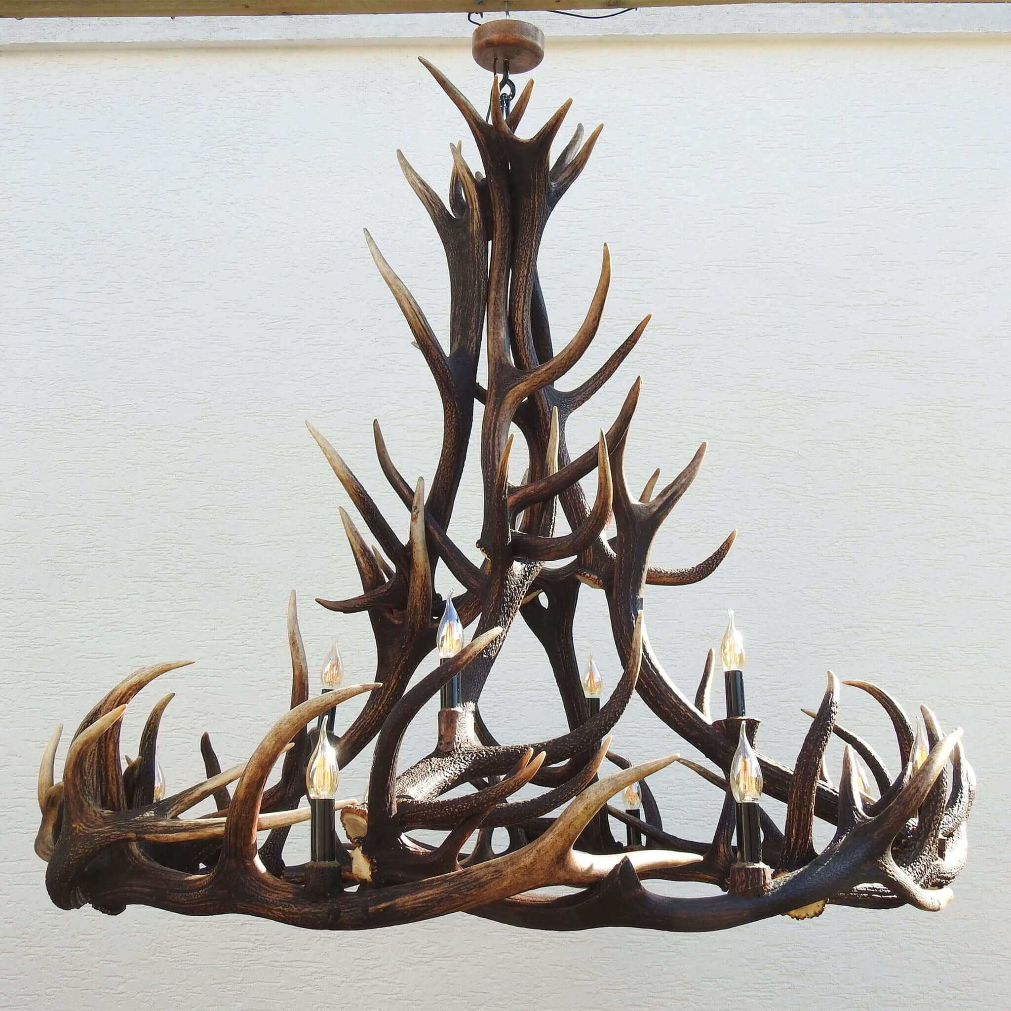 Real deer antler lighting.