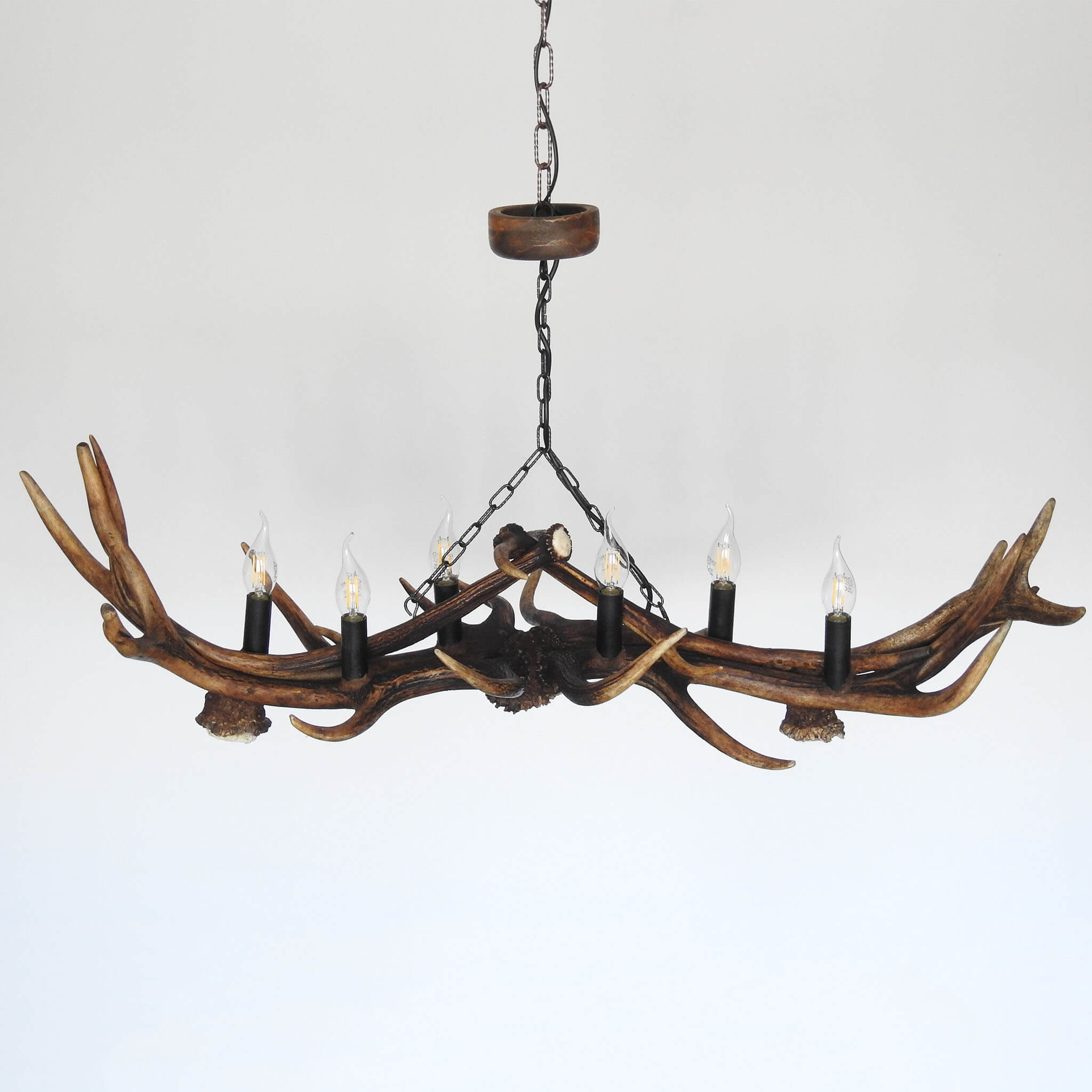 Rustic antler lamp.