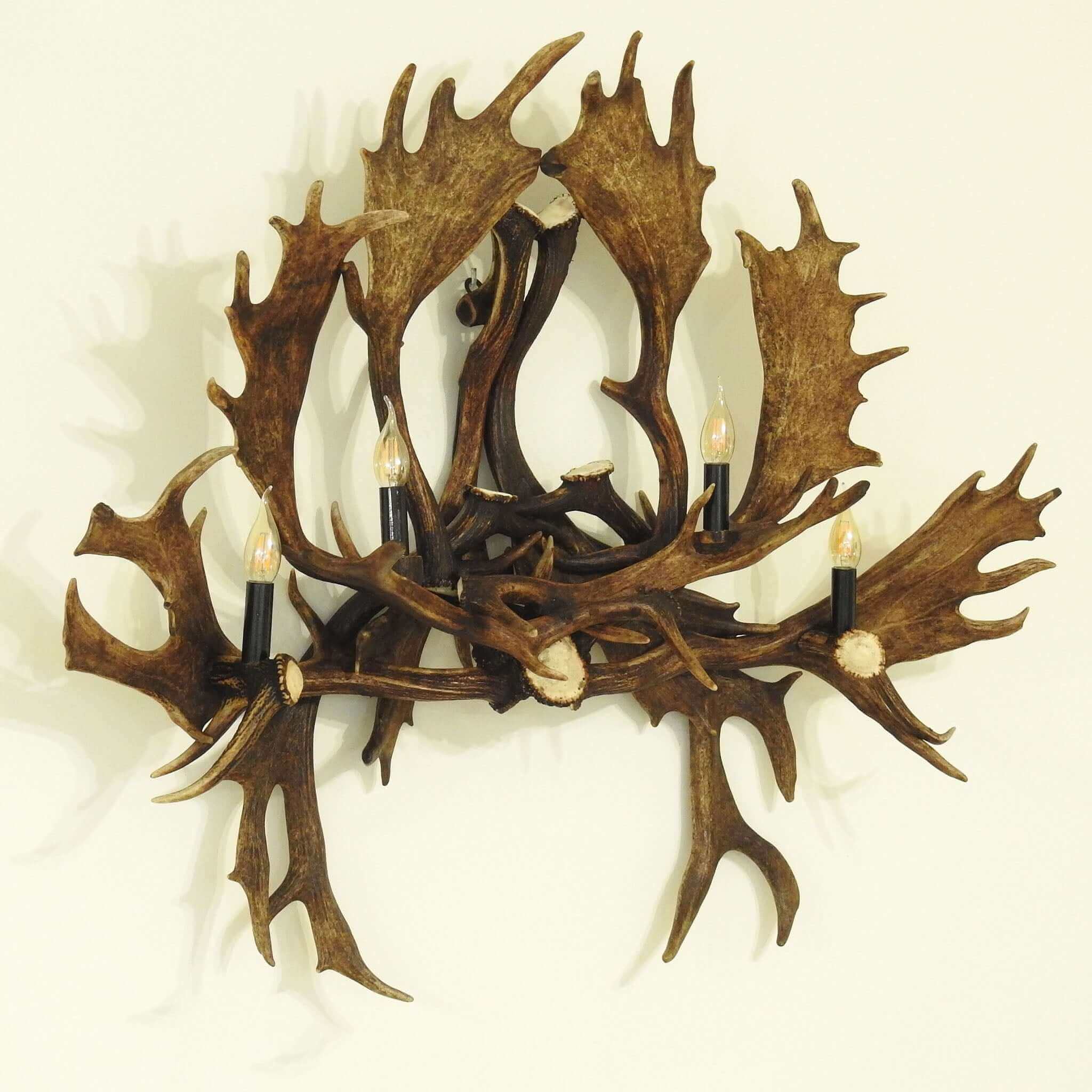 Real antler wall chandelier