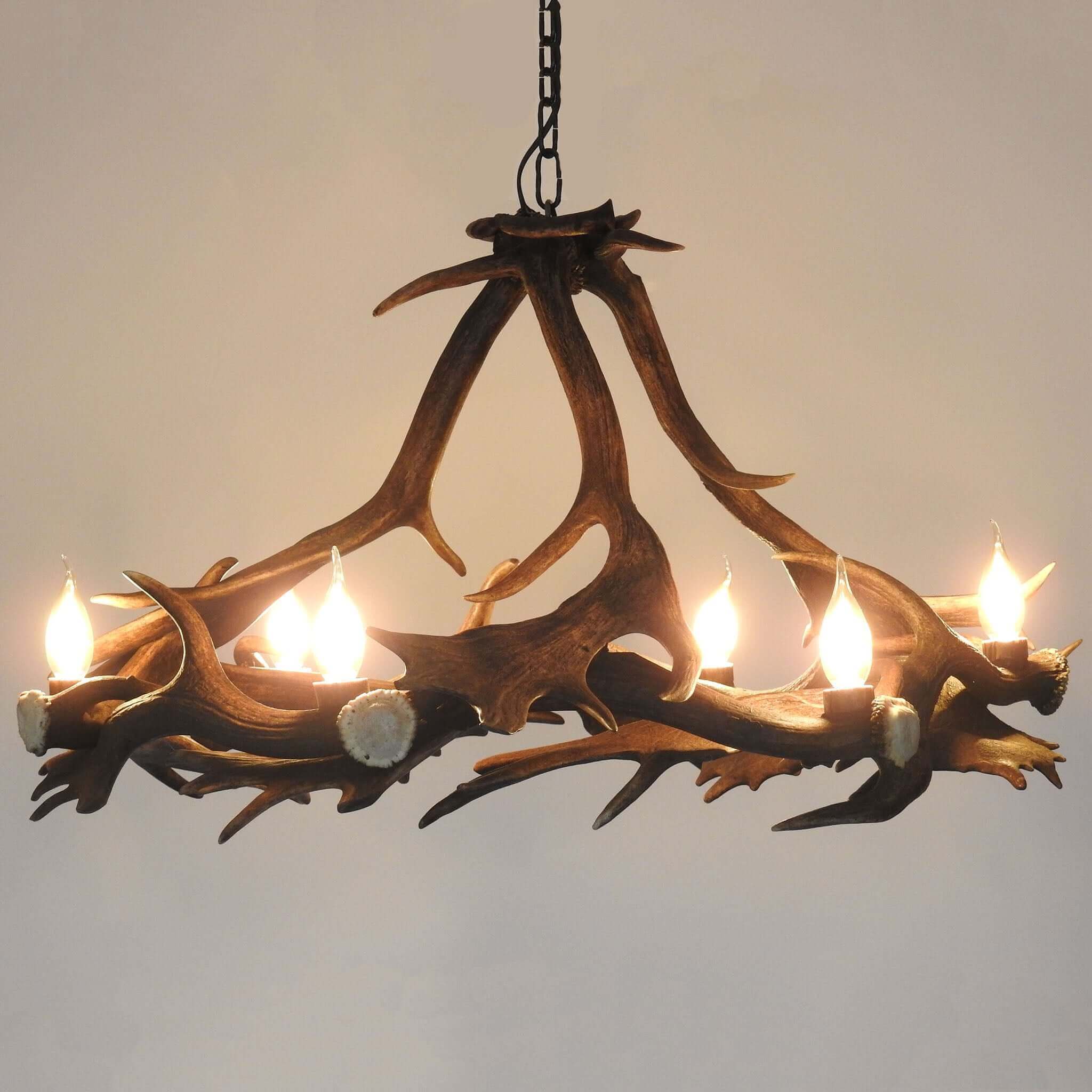 Real antler chandelier for rustic home.