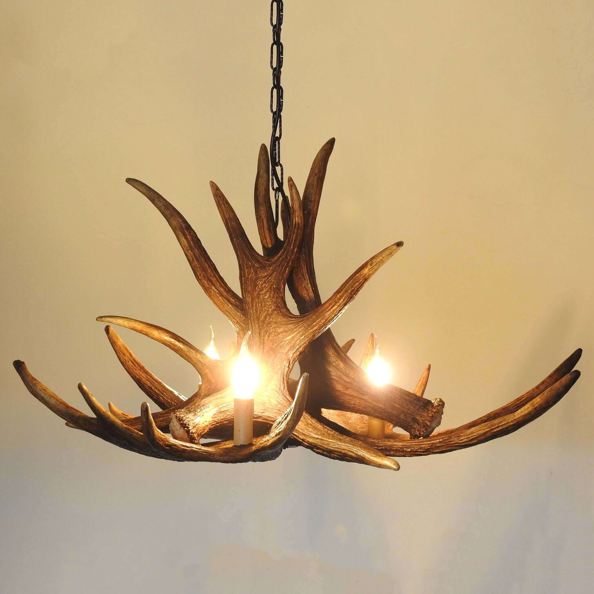 Large moose antler chandelier for livingroom.