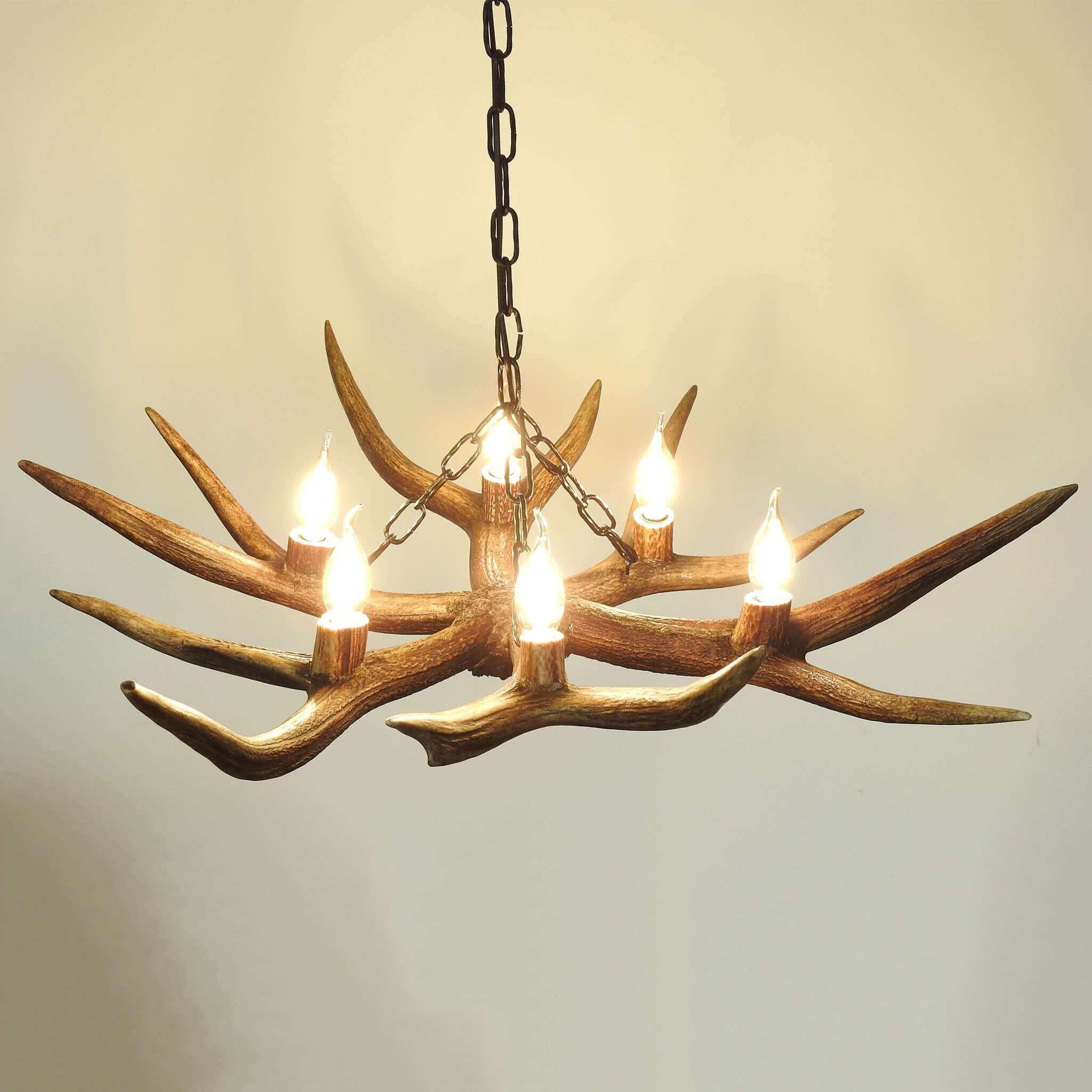 Antler lamp for 6 bulbs.