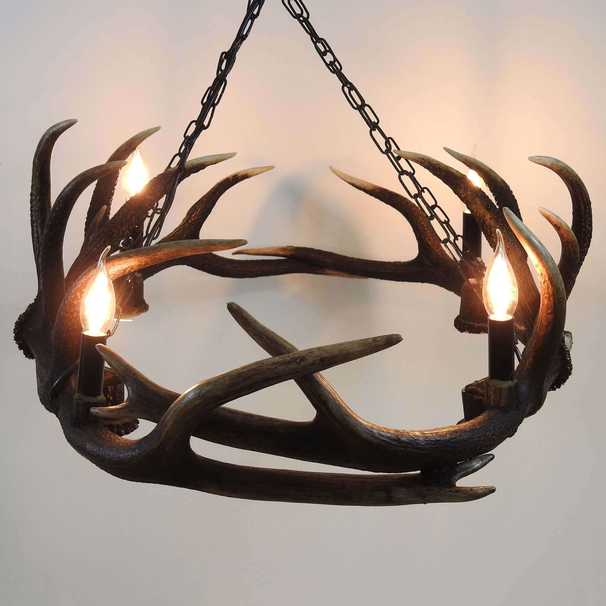 Rustic style antler chandelier.