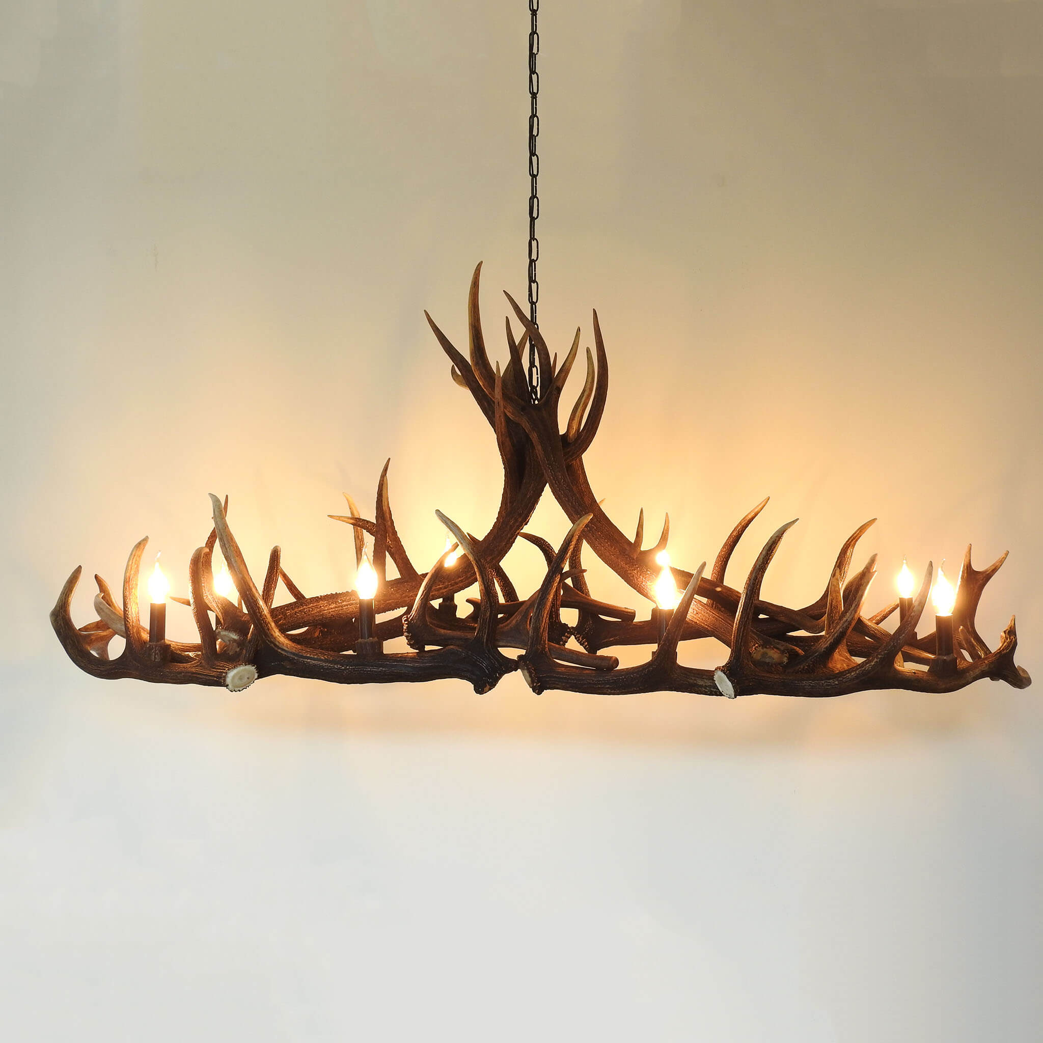 Antler chandelier for big living room.