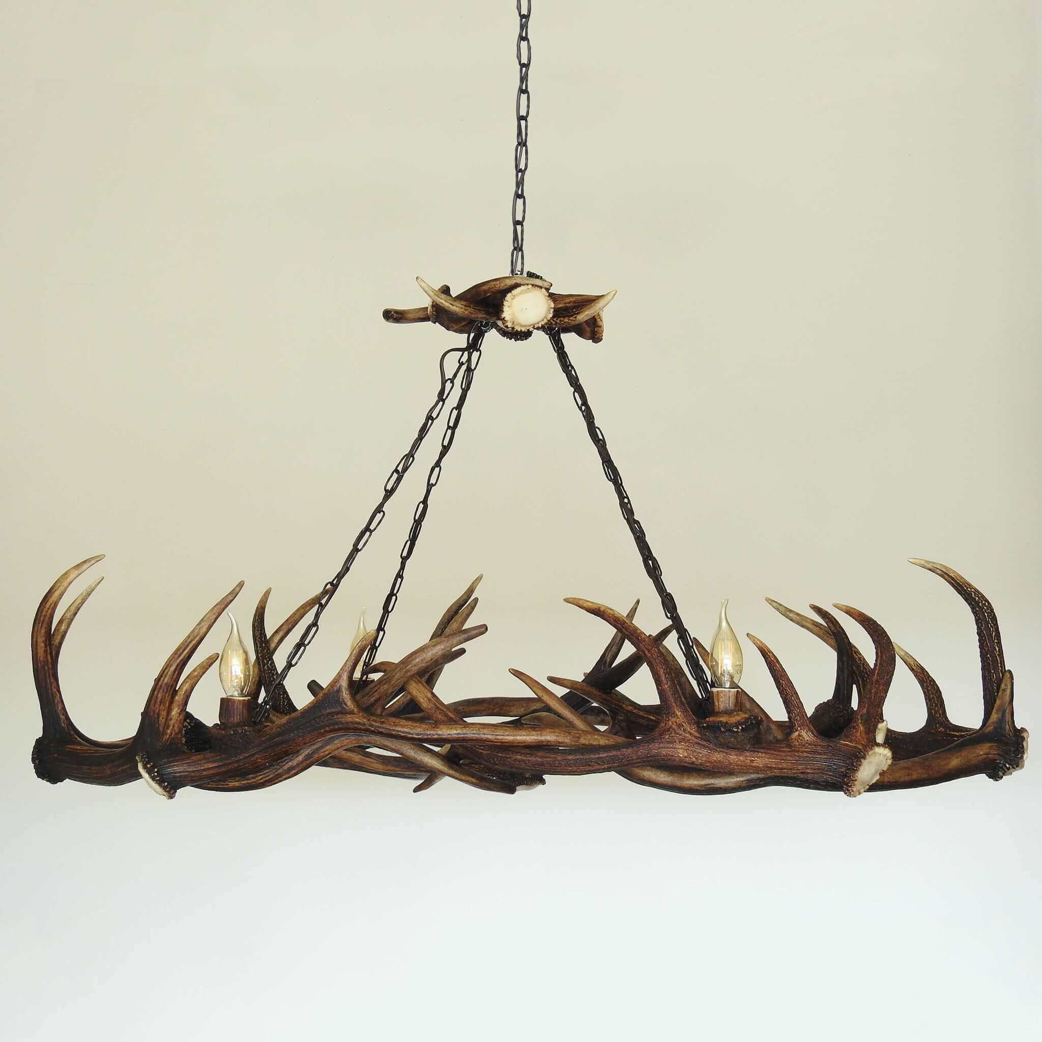 Large, real antler chandelier for 4 lights.