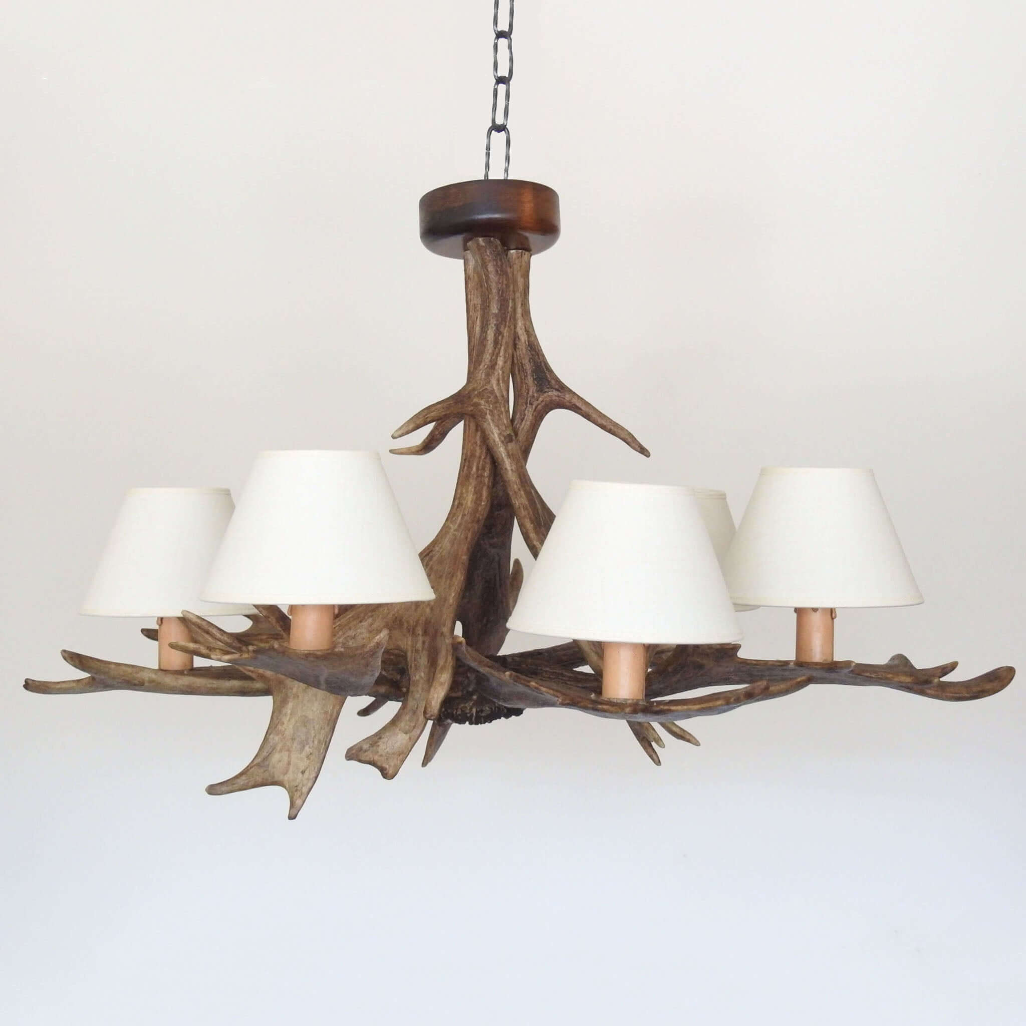 6 lights antler chandelier.