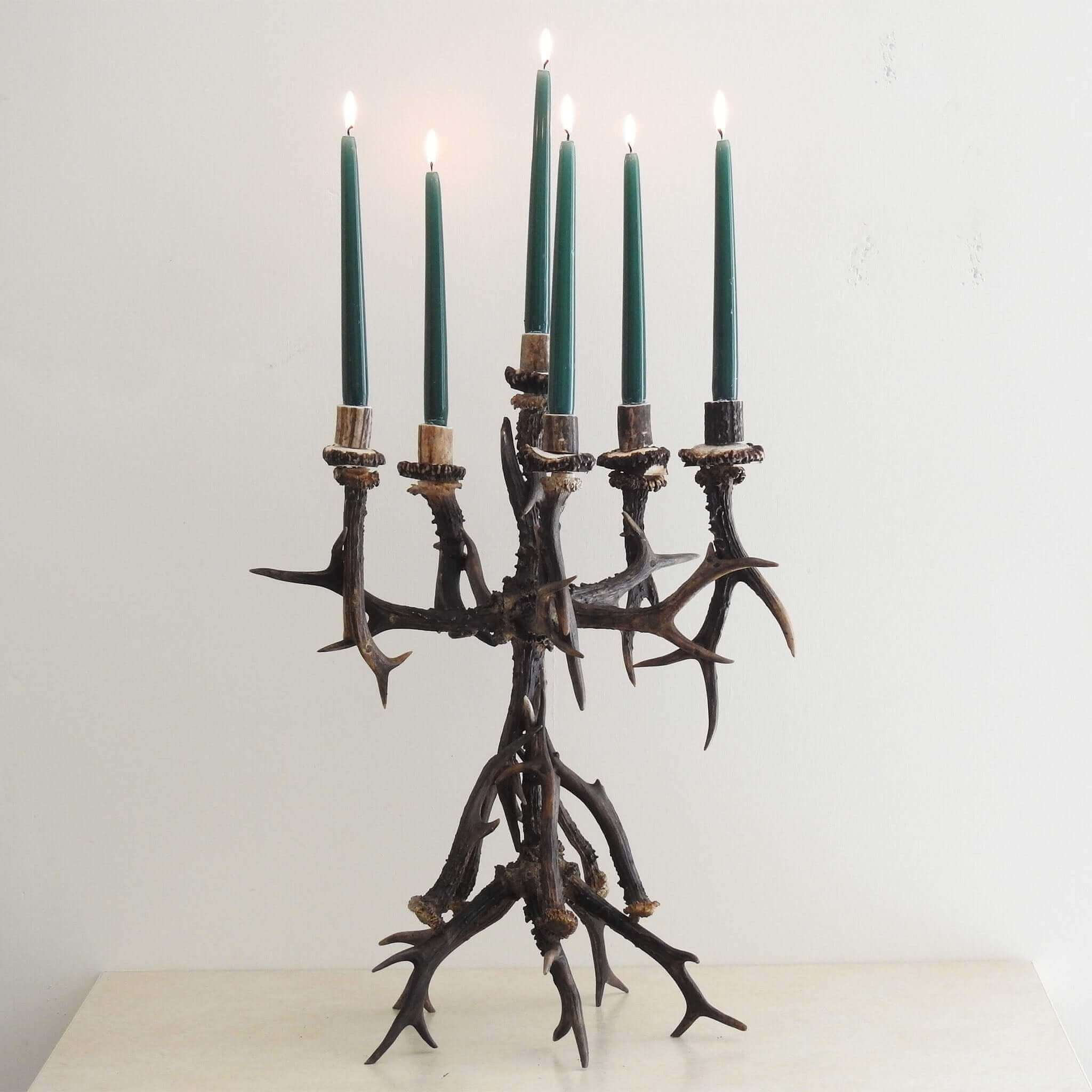 Real antler candle holder.