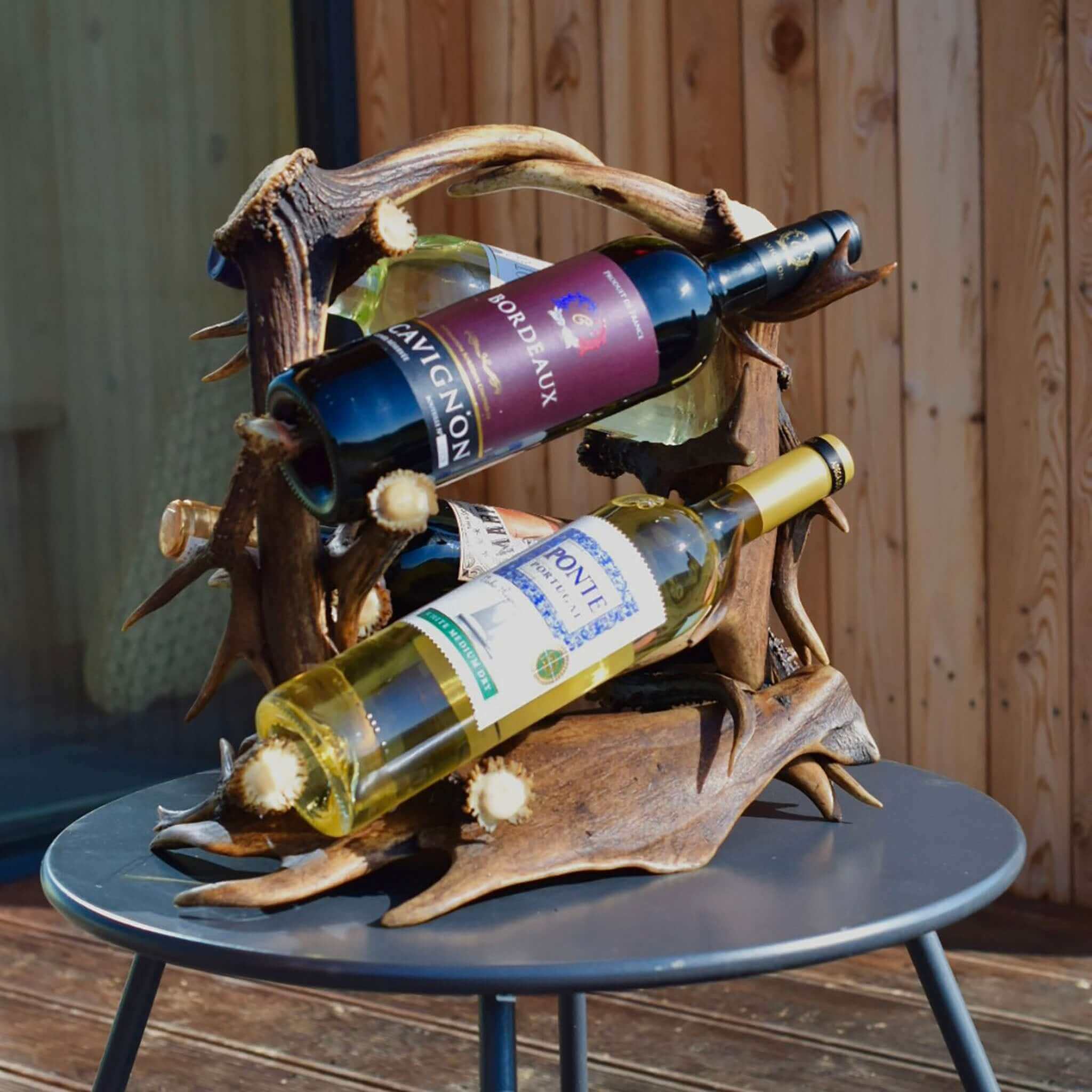 Real Antler Wine Rack