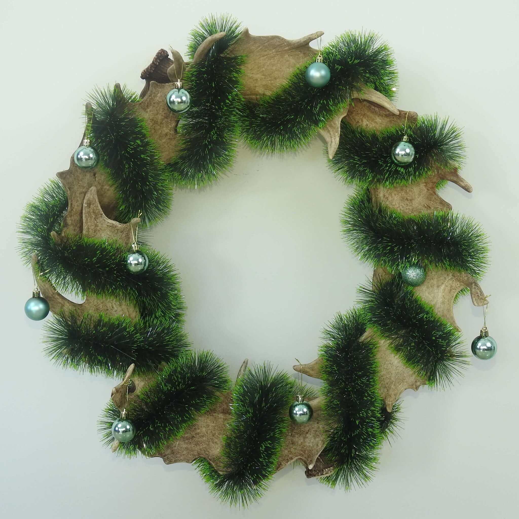 Real antler christmas decor.