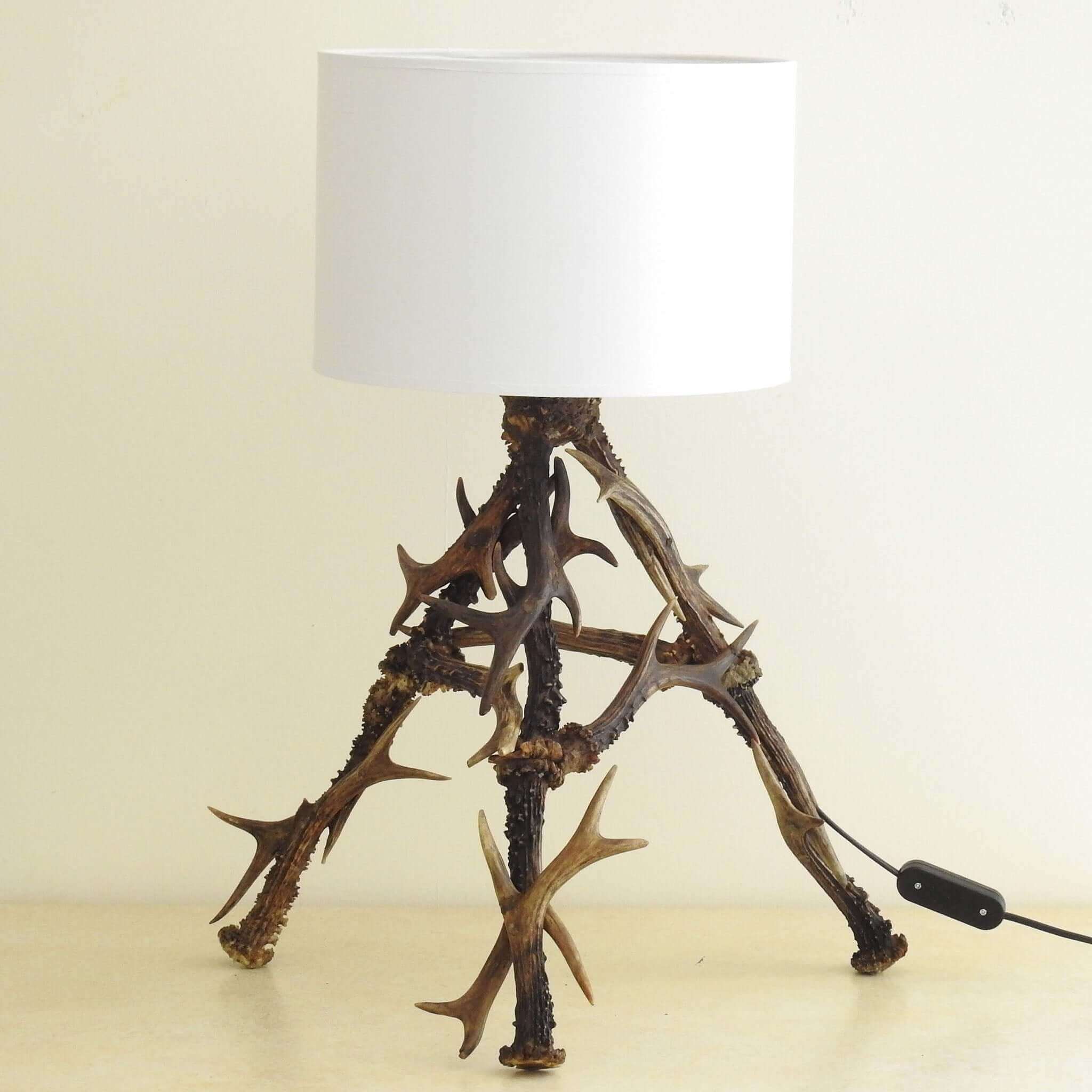 Small antler table lamp.