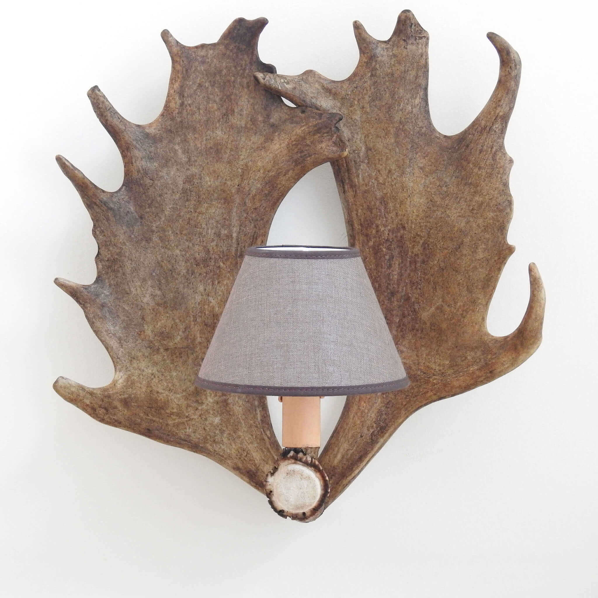 Real antler wall sconce for farmhouse.