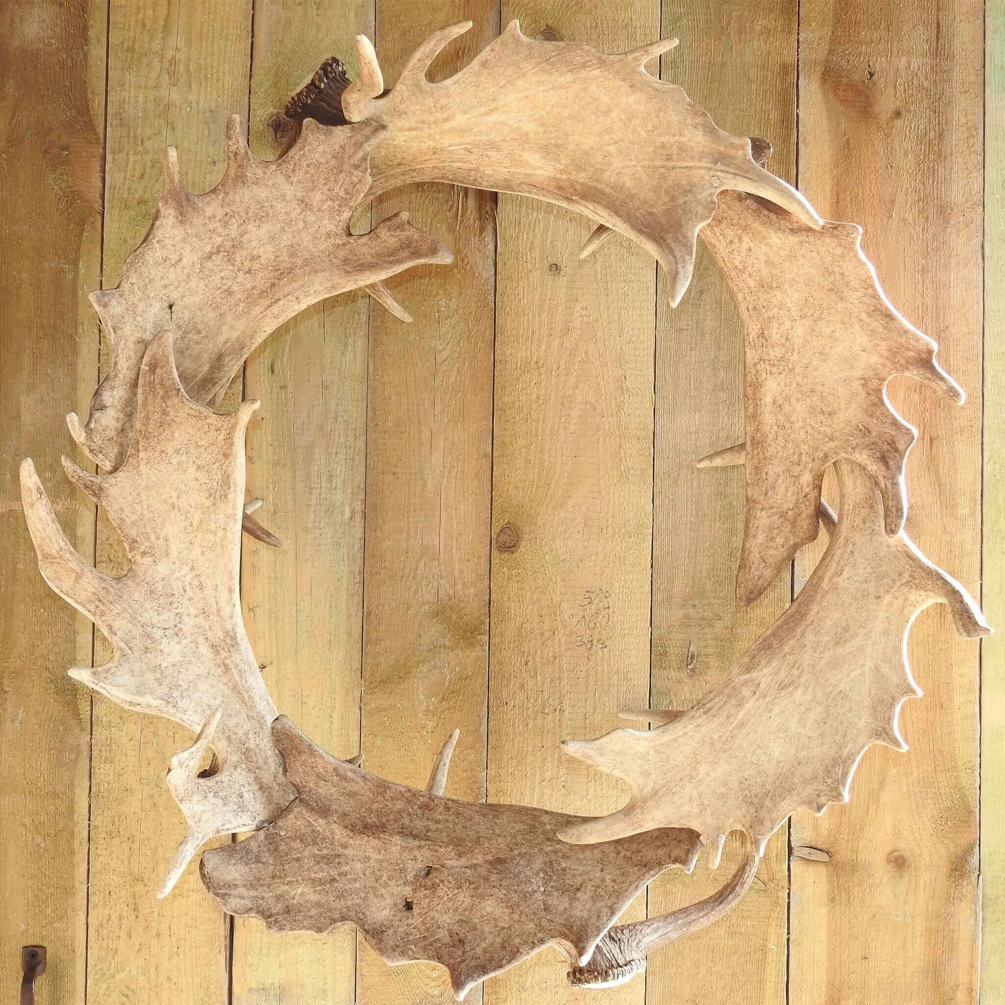 Real antler wreath.