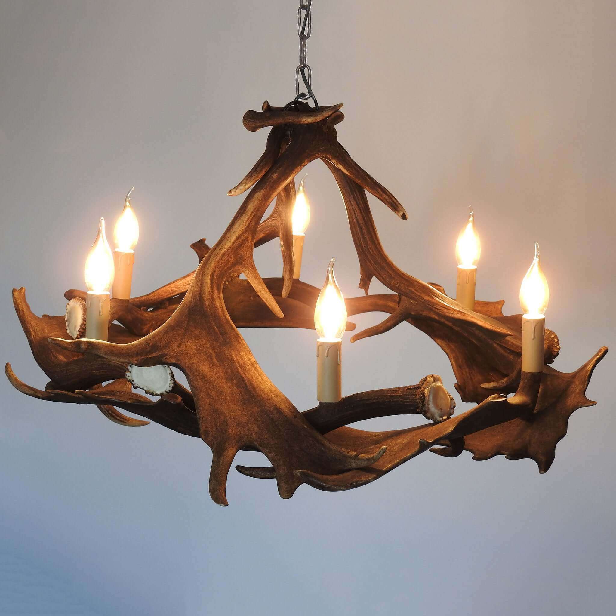 Elk antler lamp.
