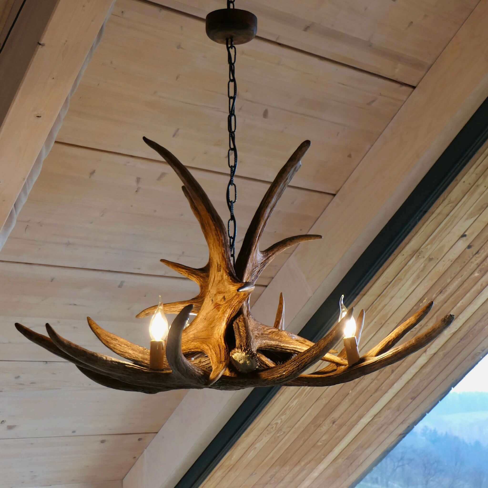 Huge antler chandelier for farmhouse.