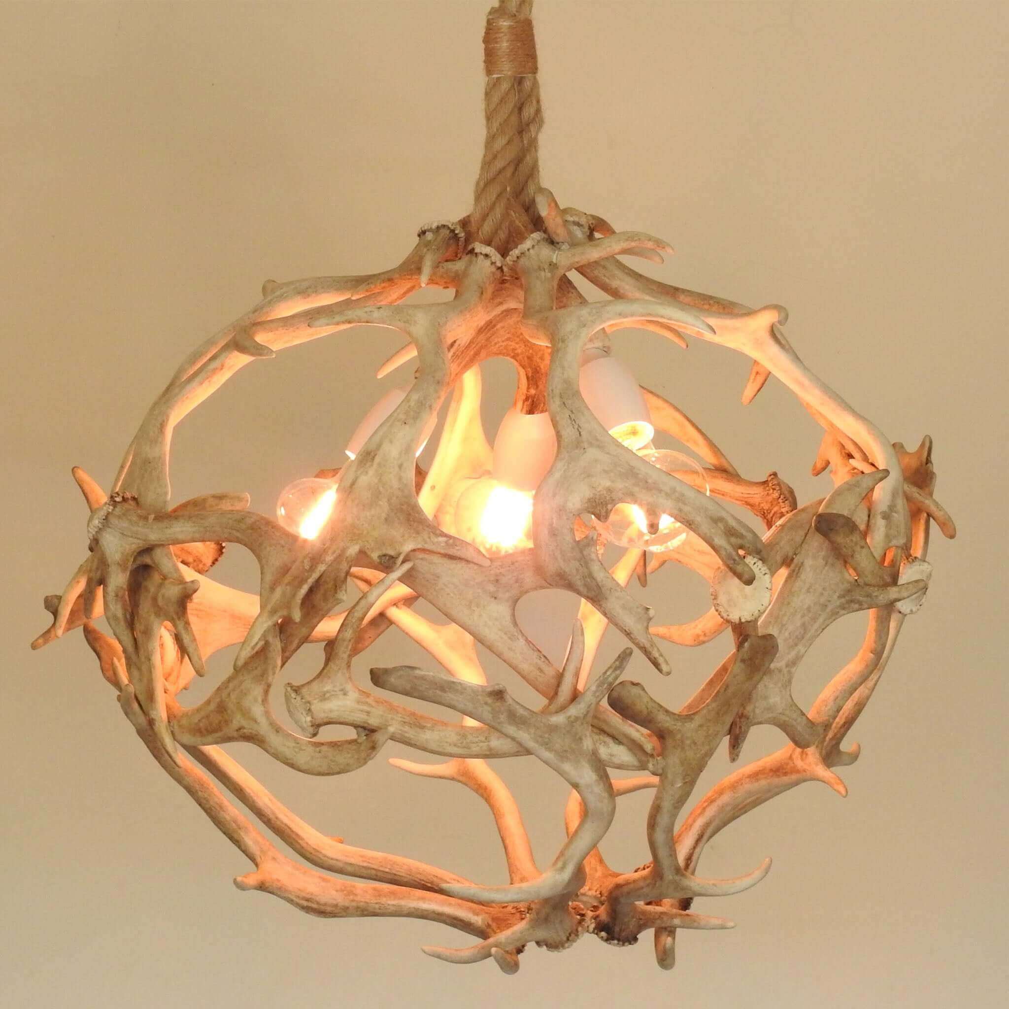 Real fallow deer antler chandelier.