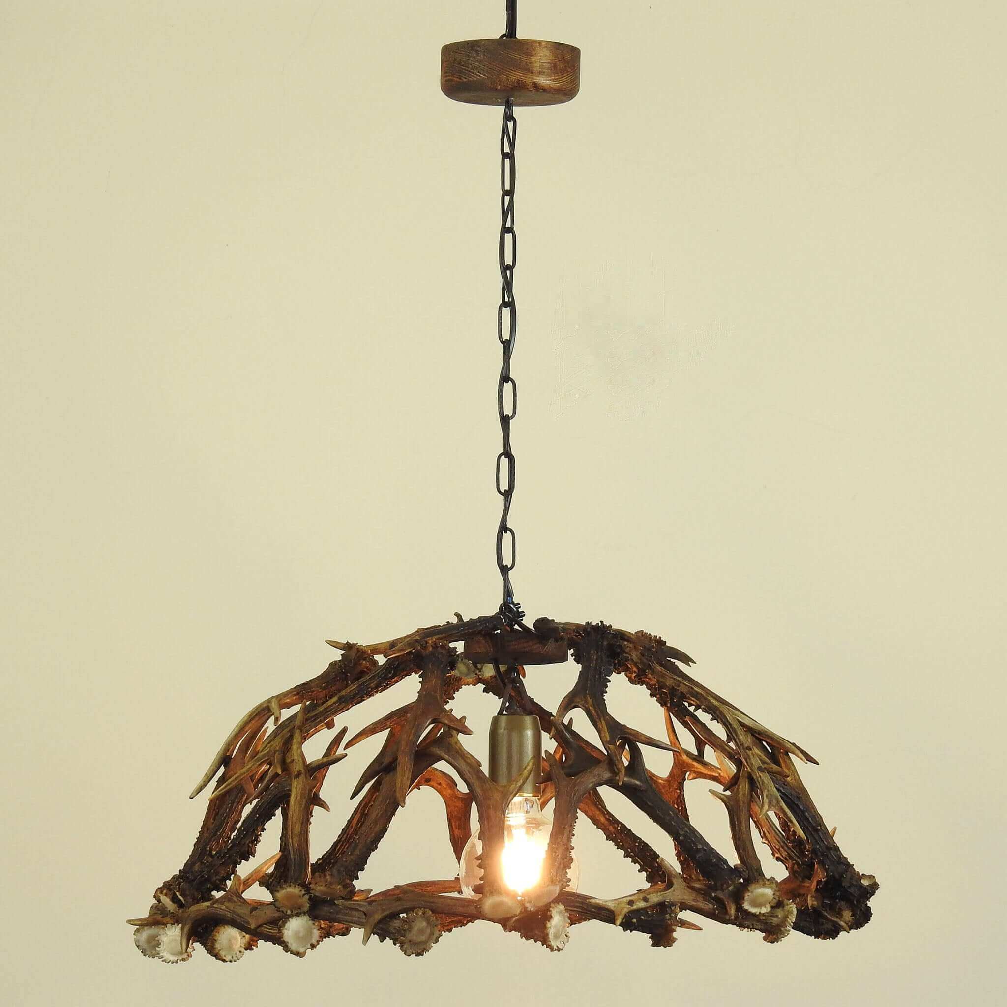 Antler pendant lamp for farmhouse.