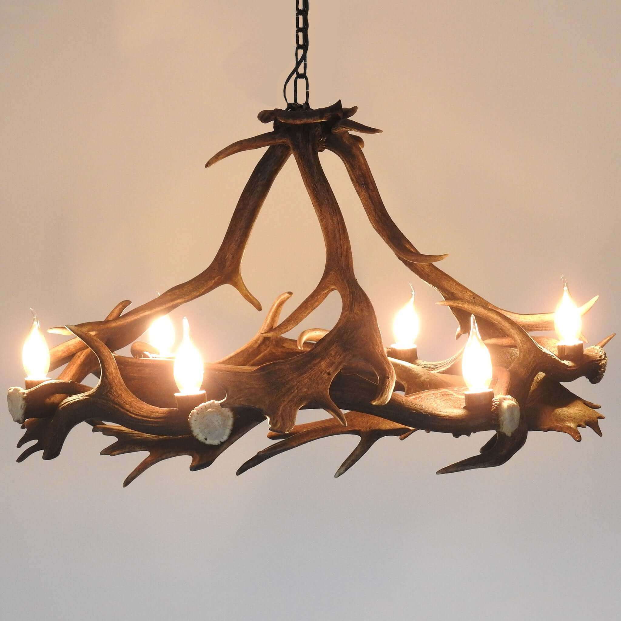 Huge antler chandelier.