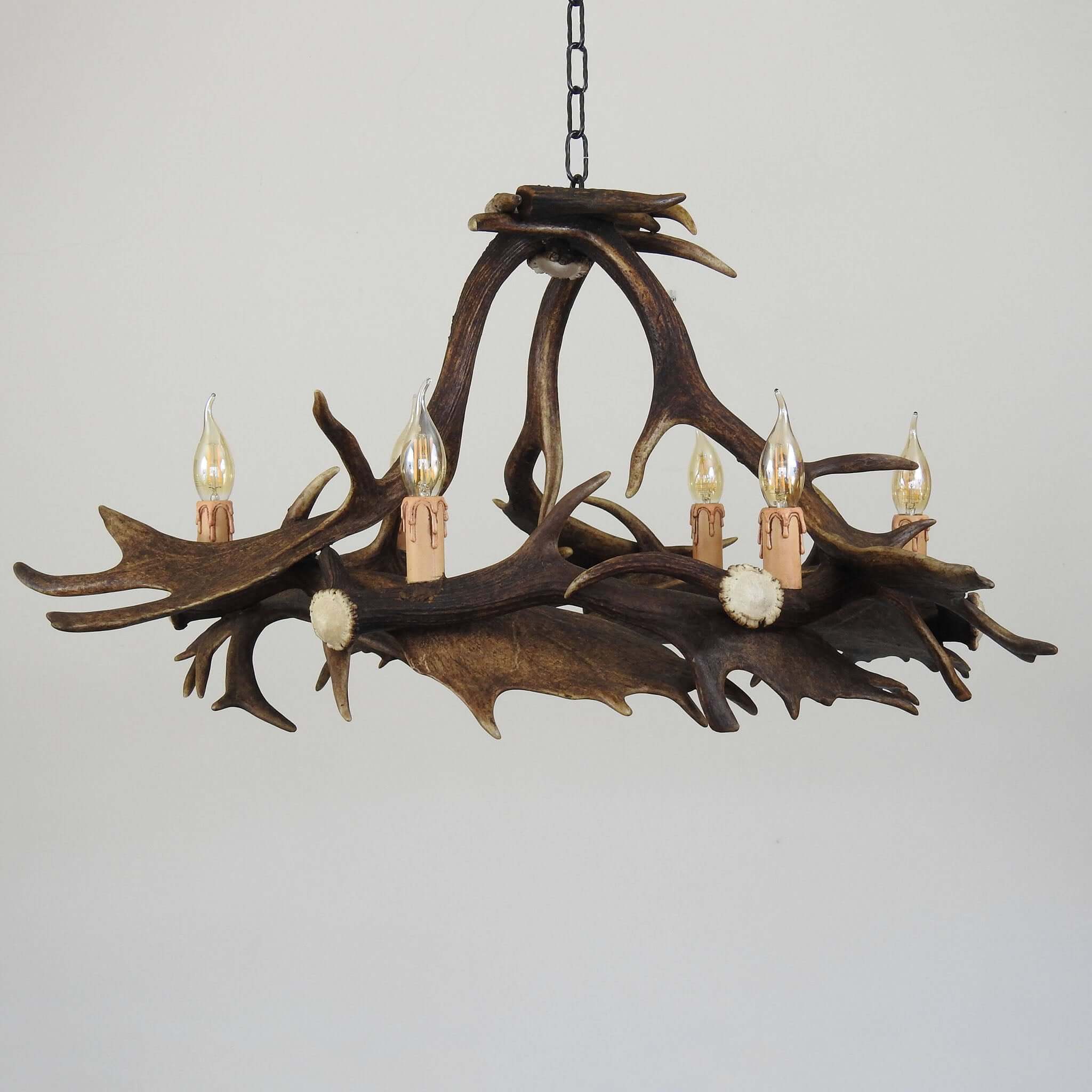 Large antler chandelier for rustic home.