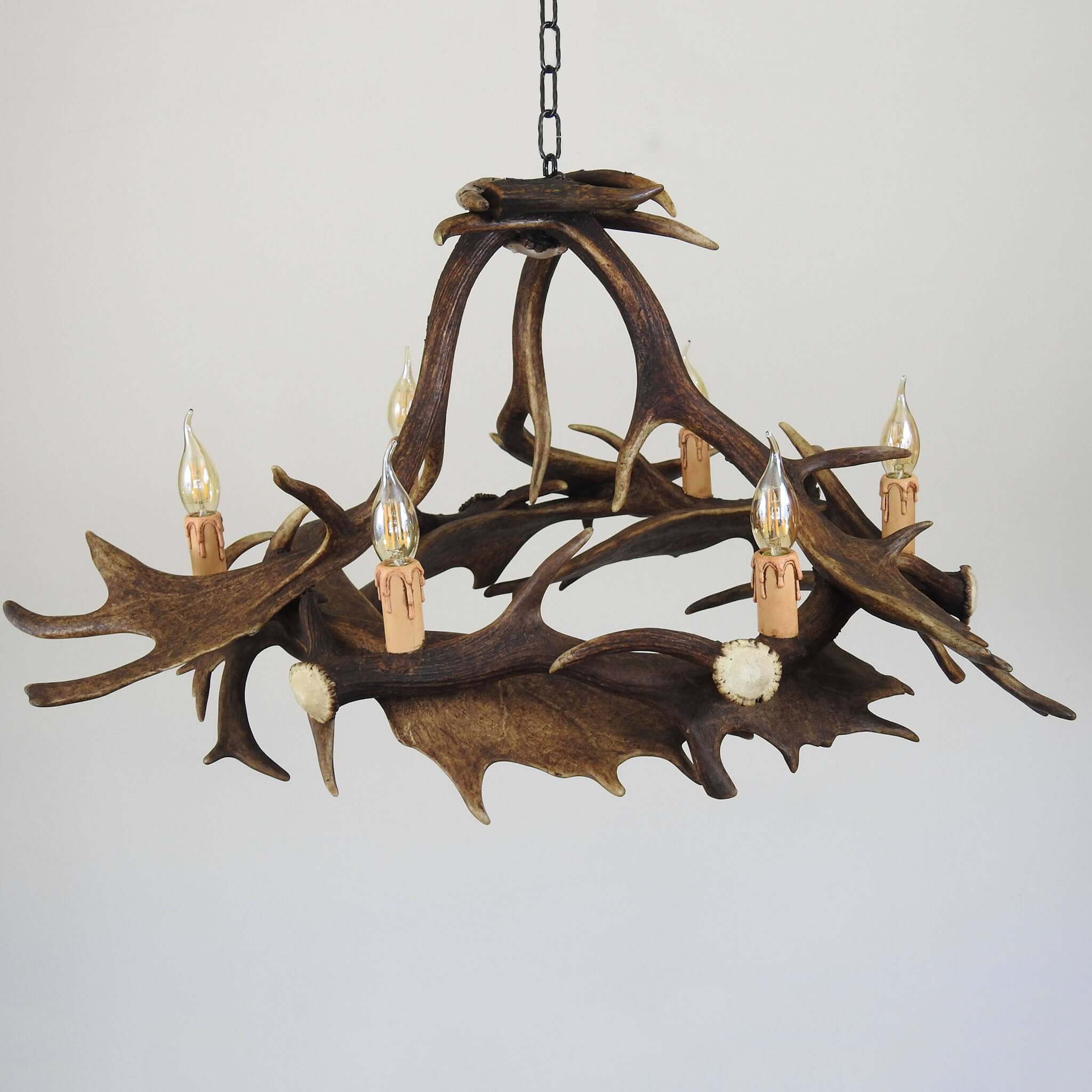 Real fallow deer antler chandelier.