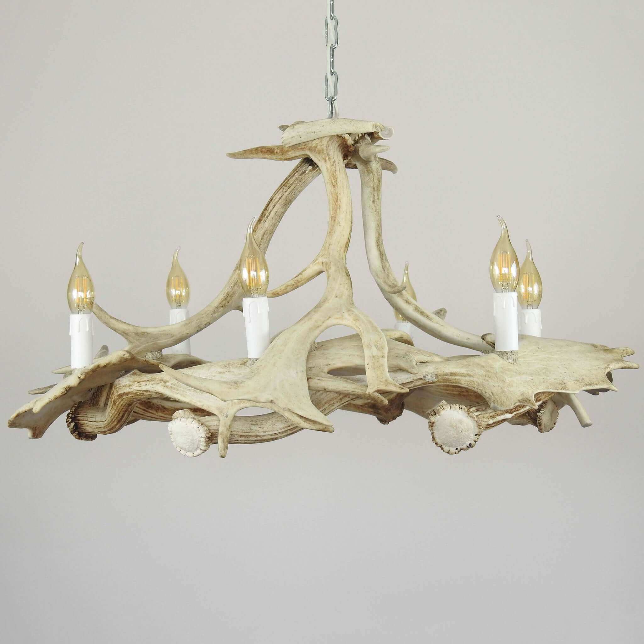 Antler chandelier made of fallow deer antlers.