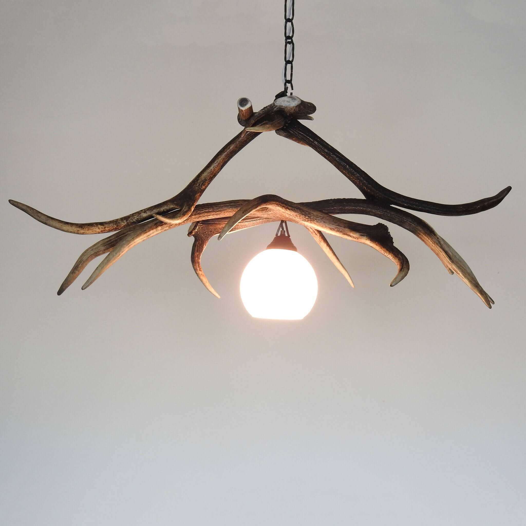 Real antler light fixture for table.