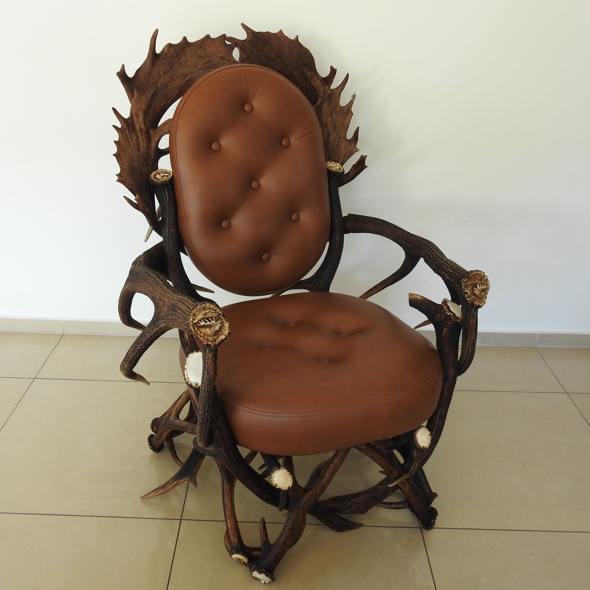 Fallow deer antler armchair.