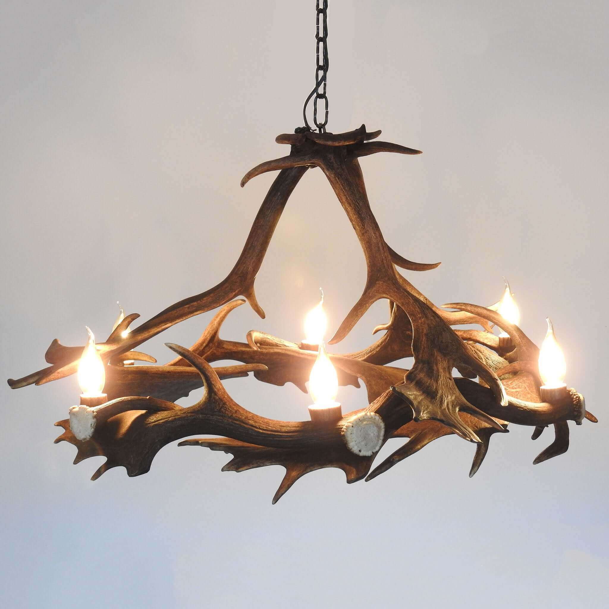 Real deer antler chandelier.
