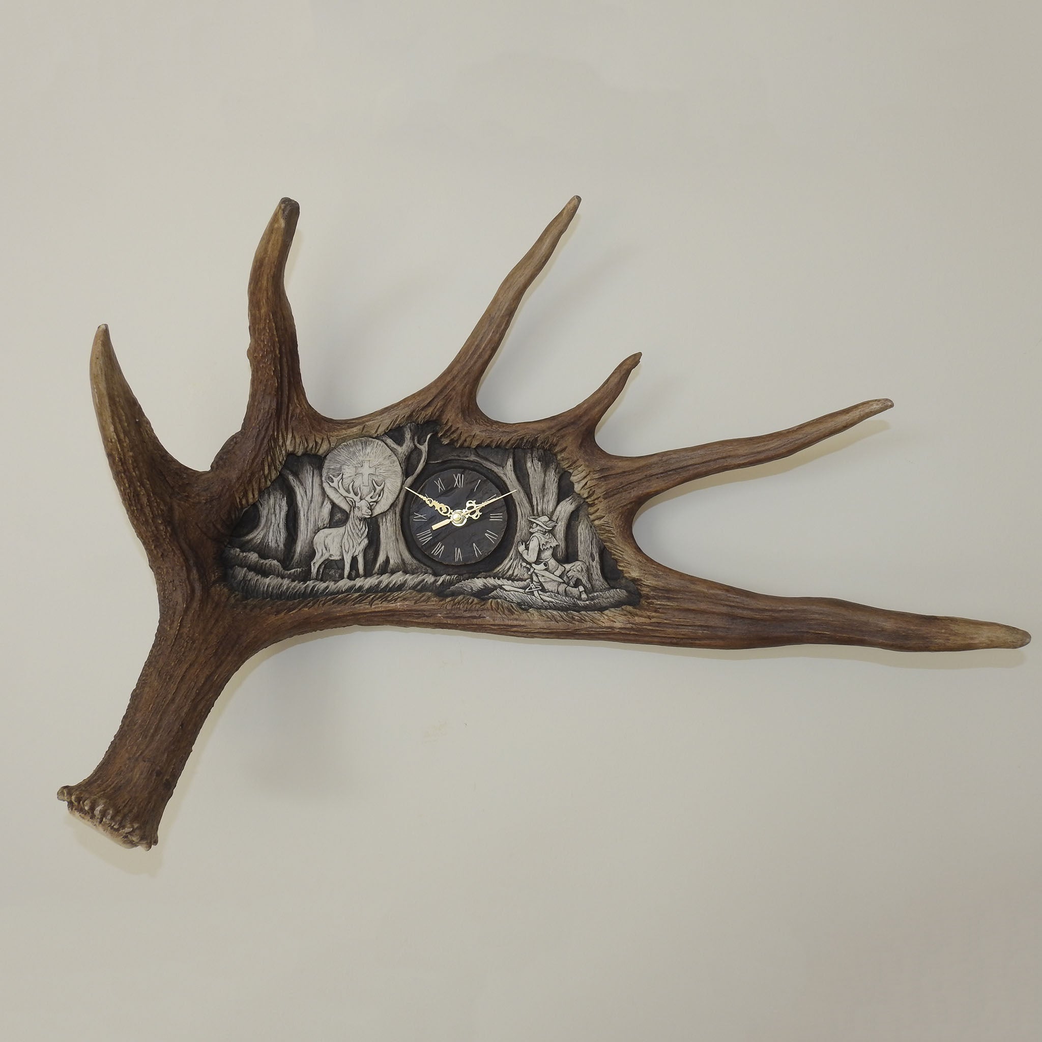 Real moose antler carving.